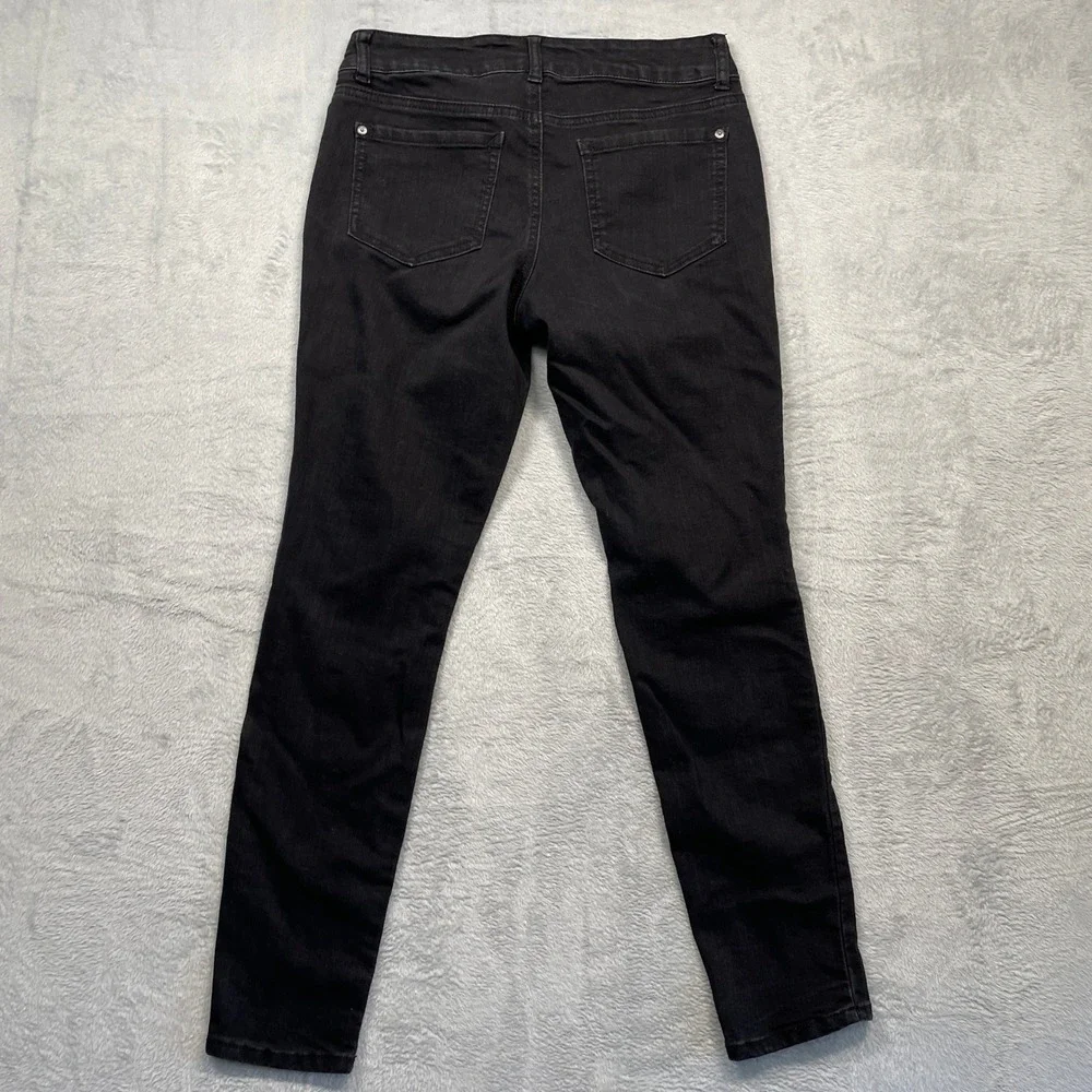 L.E.I. Emma Moto Jeggings Women Size 9 Black Ribbed Knee Slim Fit Stretch Pants